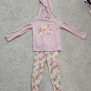 Carter's Lavender and Orange Floral Pajama Set